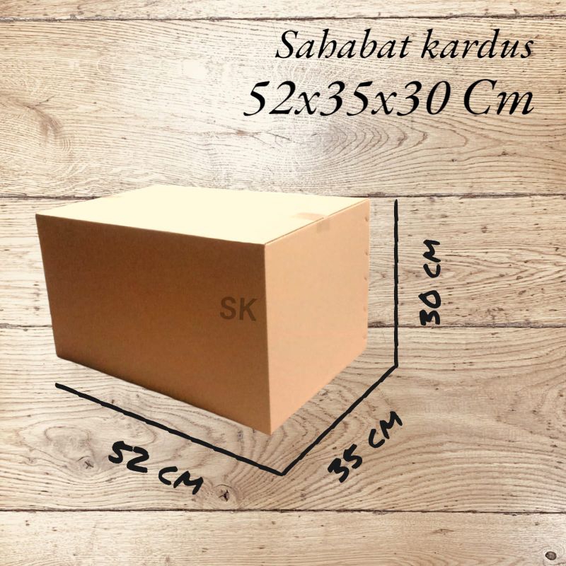 

kardus box ukuran 52x35x30 cm single wall polos