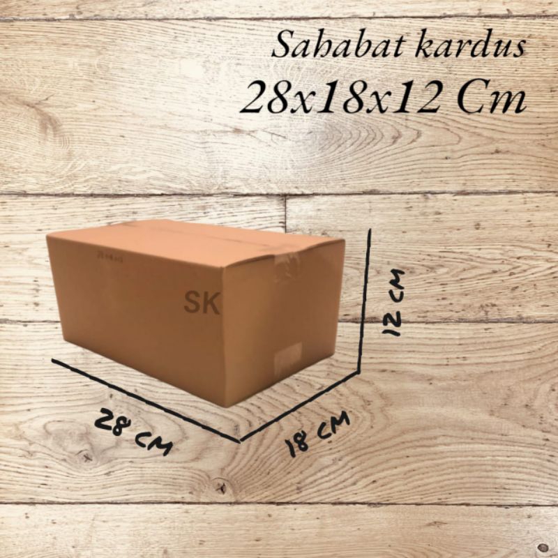 

kardus box Ukuran 28x18x12 cm single wall polos