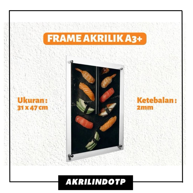 

Frame Bingkai A3+ Display Poster Akrilik Menu Dinding - Ukuran A3+
