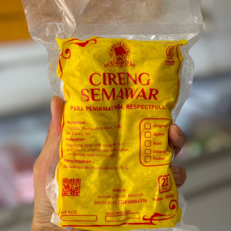 

Semawar Cireng / Cireng Semawar Original isi 22 berat 650gr