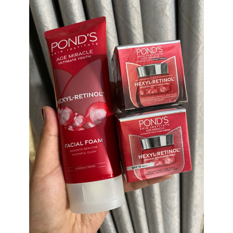 [Paket Hemat] Ponds Age Miracle Facial Foam Day cream & Night Cream
