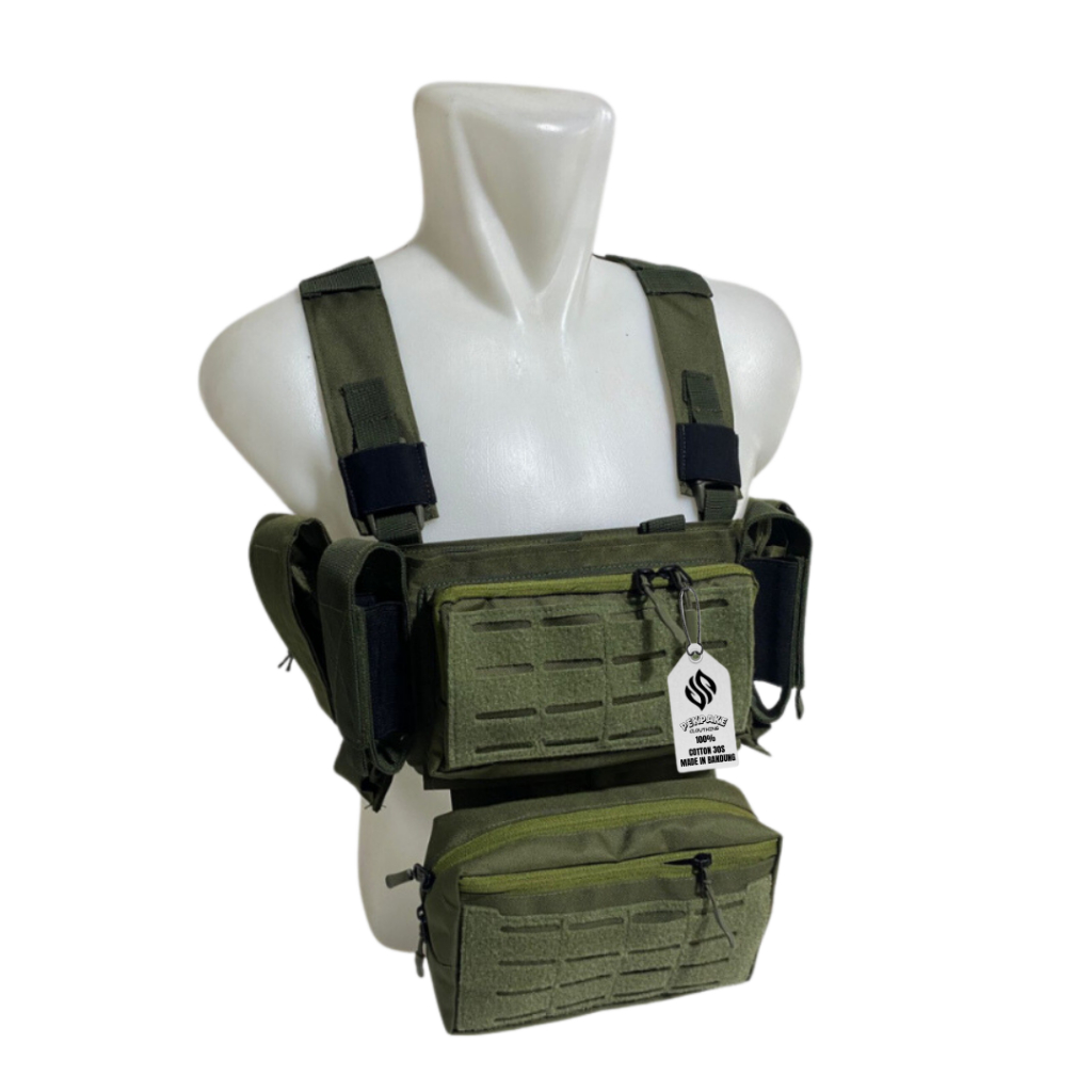 Chest Rig Taktis KRAKEN I Tas Dada Mini Chestrig Modular Hijau Tas Dada Tactical Rompy Body Vest