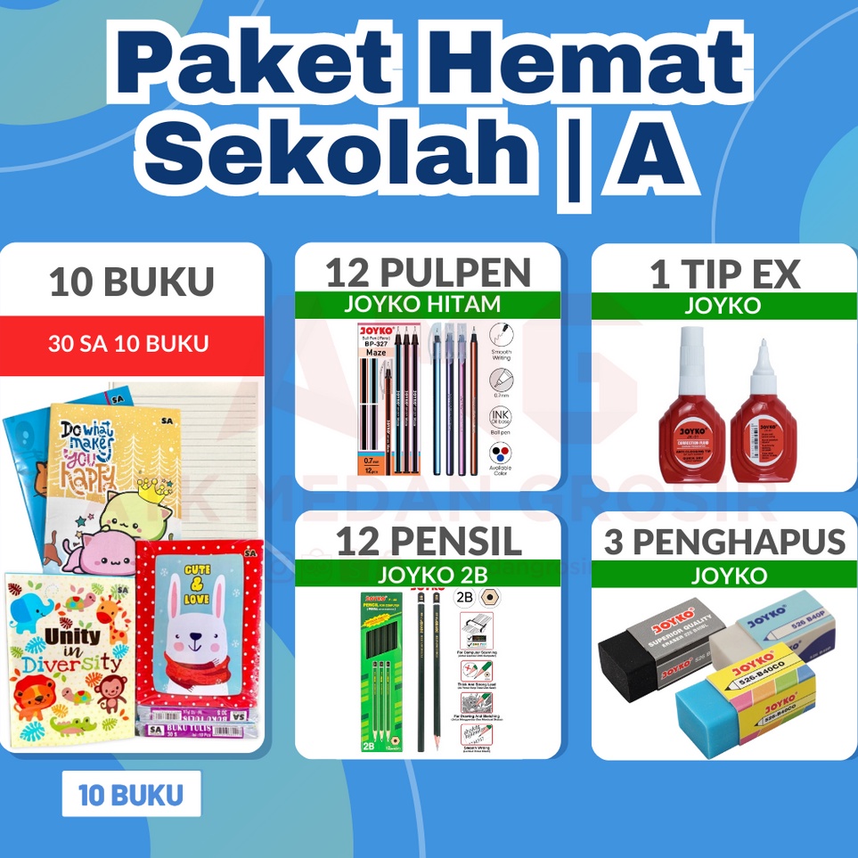 

Model Terjamin PAKET SEKOLAH LENGKAP VERSI JOYKO MURAH