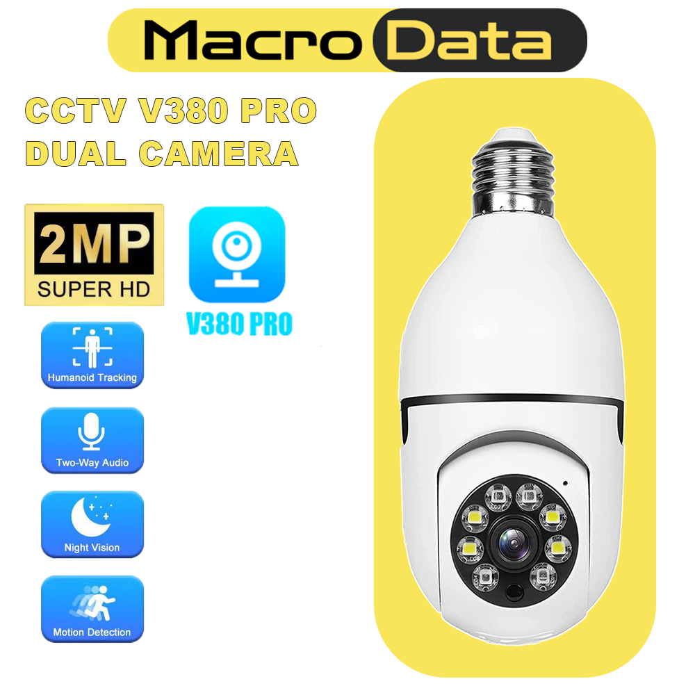 CCTV Bohlam Lampu V380 Pro Ip Camera 1080p HD Wireless CCTV WIFI Full HD 1080p Aplikasi V380 PRO