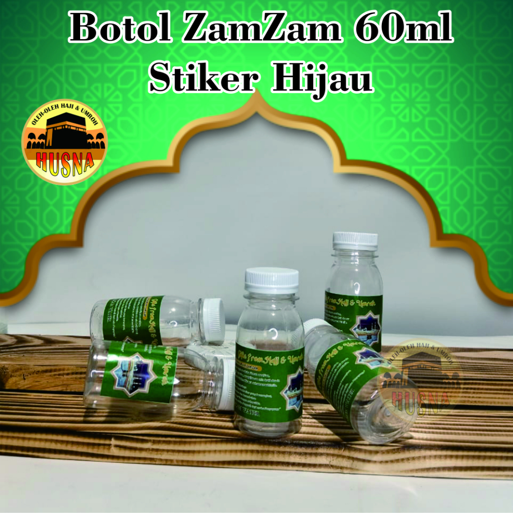 

Botol Kosong Air Zam Zam 60 ml stiker Hijau