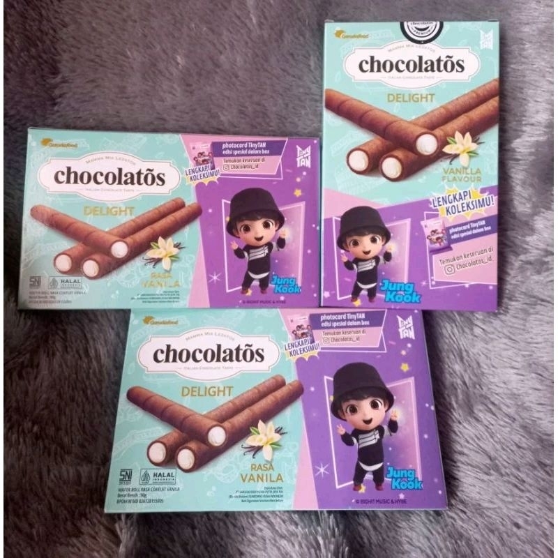 

CHOCOLATOS TINY TAN VANILLA 90 gr FREE PHOTOCARD (TERMURAH & READY STOK ) <inibelanjaku.id>