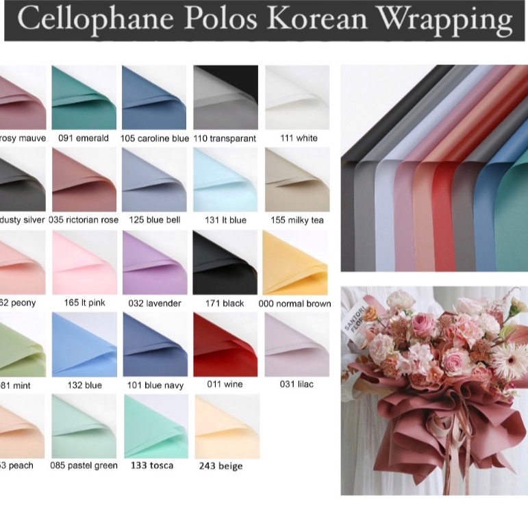 

Harga Ekonomis 2 Lembar Kertas Buket Bunga Polos Doff Korea Flower Wrapping Paper Caspea Cellophane Gold Line Satu Warna