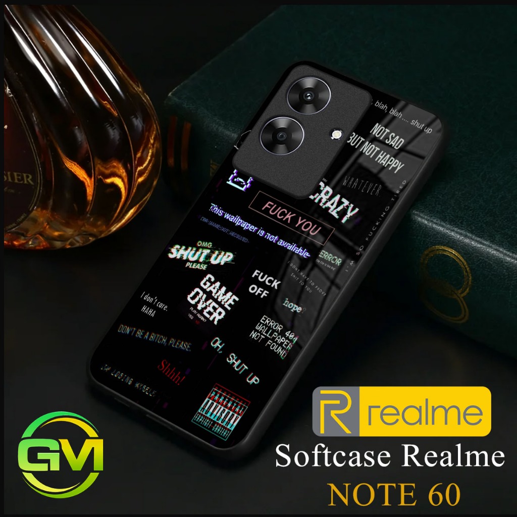 Softcase Kilau Realme Note 60 Case Note60 GM04 Casing Cover Pelindung Hp Realme Case Kaca Astetik Ae