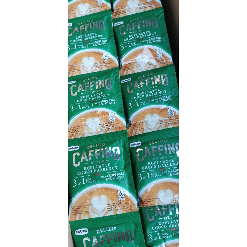 

Caffino Kopi Late Coco Hazelnut 1 renteng isi 10 ( Perpaduan KOPI + Coklat + Susu)