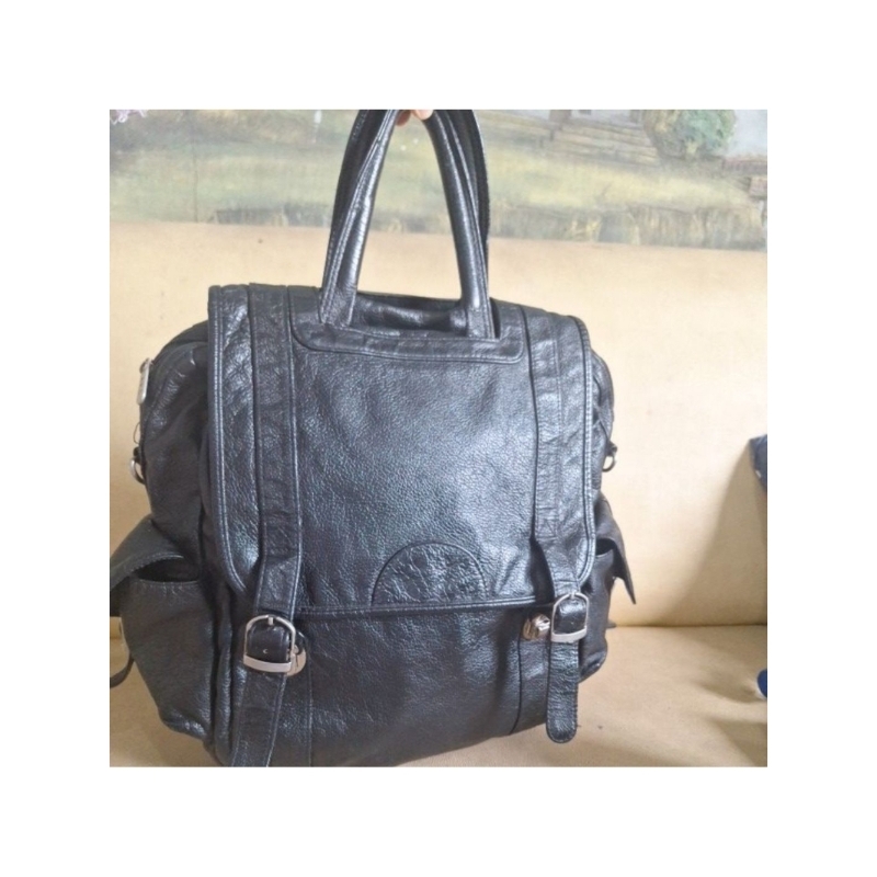 Tas Kulit Asli APC RANSEL 3 in 1 UNISEX Selempang Hand Bag PRELOVED