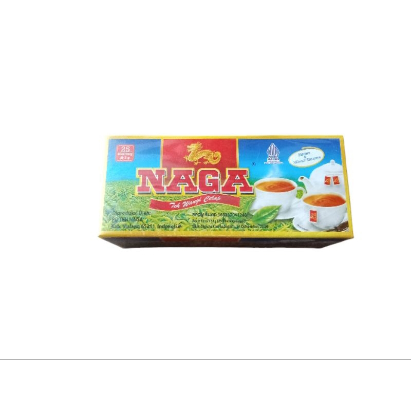 

Teh Naga kotak 50g ( 25 kantong teh @2g )