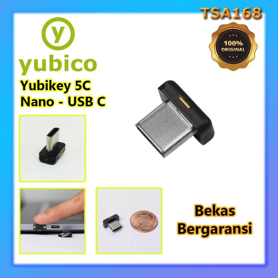 Yubico YubiKey 5C NFC Nano USB-C Security Password USB C Used Bekas Bergaransi Original