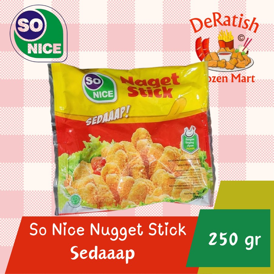 

Nugget Ayam Stick SO Nice 250 gr