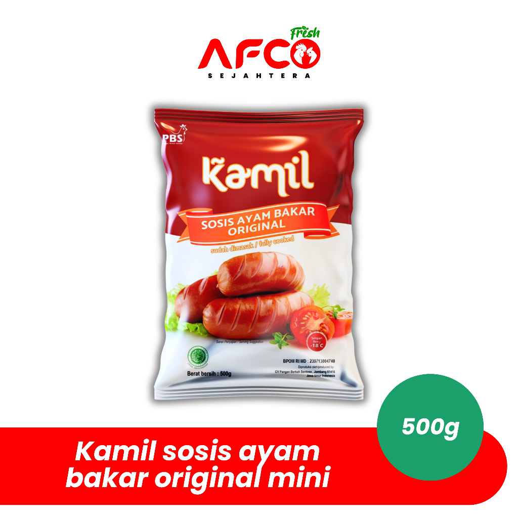 

Afco Fresh Kamil Sosis Ayam Bakar Original (Mini) 500g