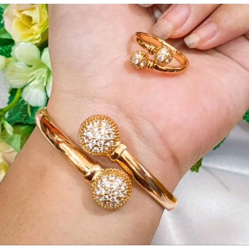 Gelang Tangan Boba Set Cincin Allsize