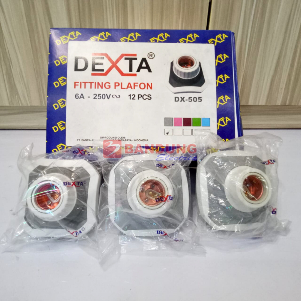 Fitting Lampu Plafon DX 505 Merk Dexta Fiting Dexta 505 Abu2