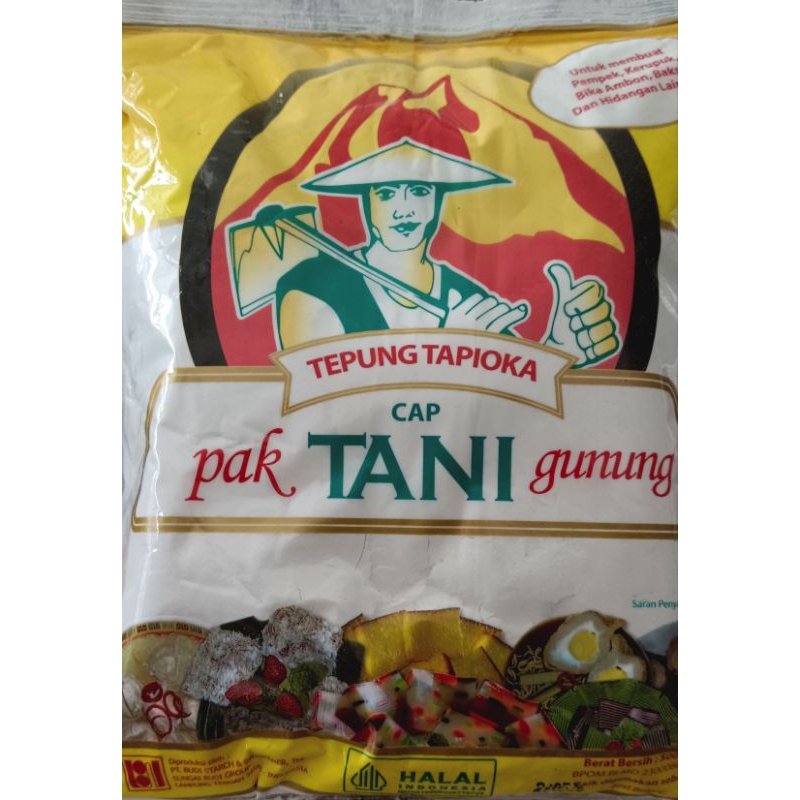 

Tepung Tapioka Cap Pak Tani Gunung 500gr