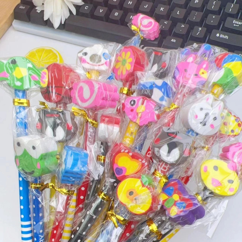 

Pensil Karakter + Penghapus Lucu Pensil Anak bermotif Pensil Souvenir Murah