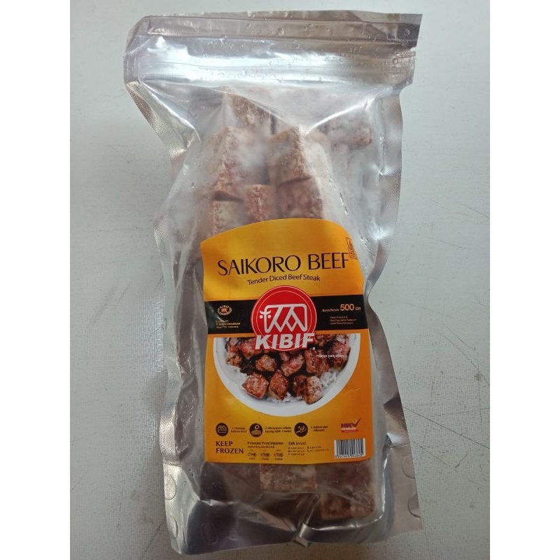 

Daging sapi Saikoro Beef Tender Diced Beef Steak 500Gr