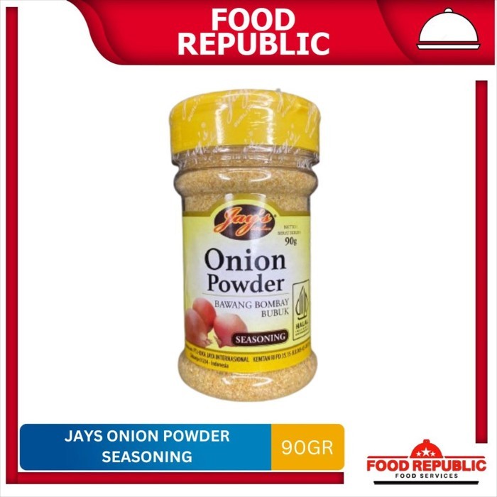 

JAYS ONION POWDER SEASONINH 90GR - BUBUK BAWANG BOMBAY MURNI HALAL