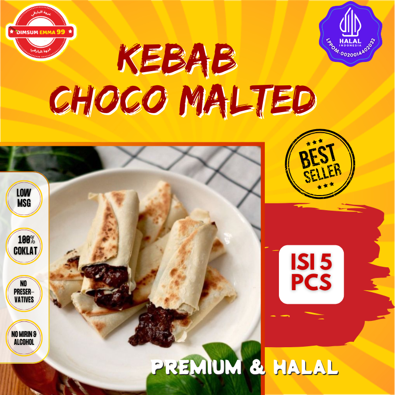 

Kebab Frozen Choco Malted isi 5 pcs Enak Murah & Halal