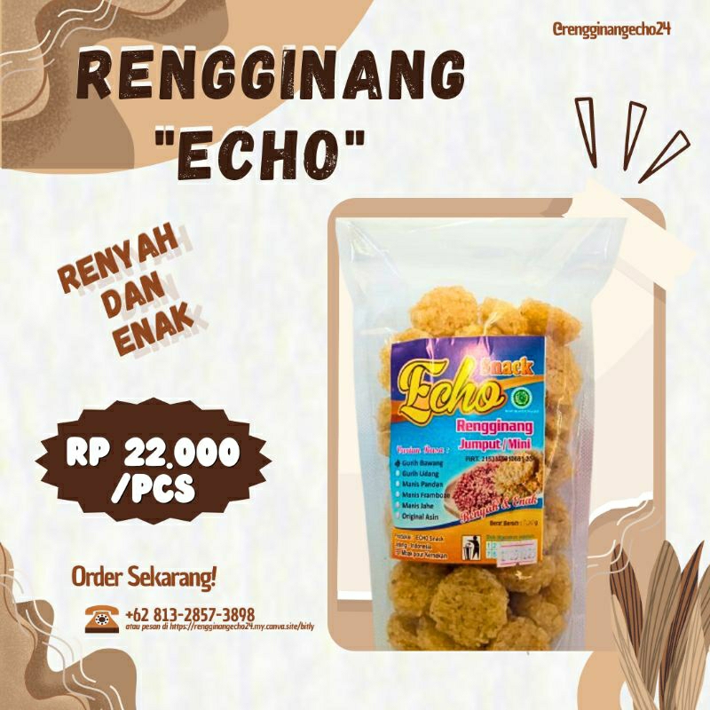 

Rengginang Echo Varian Gurih Bawang Mentah (500gr)