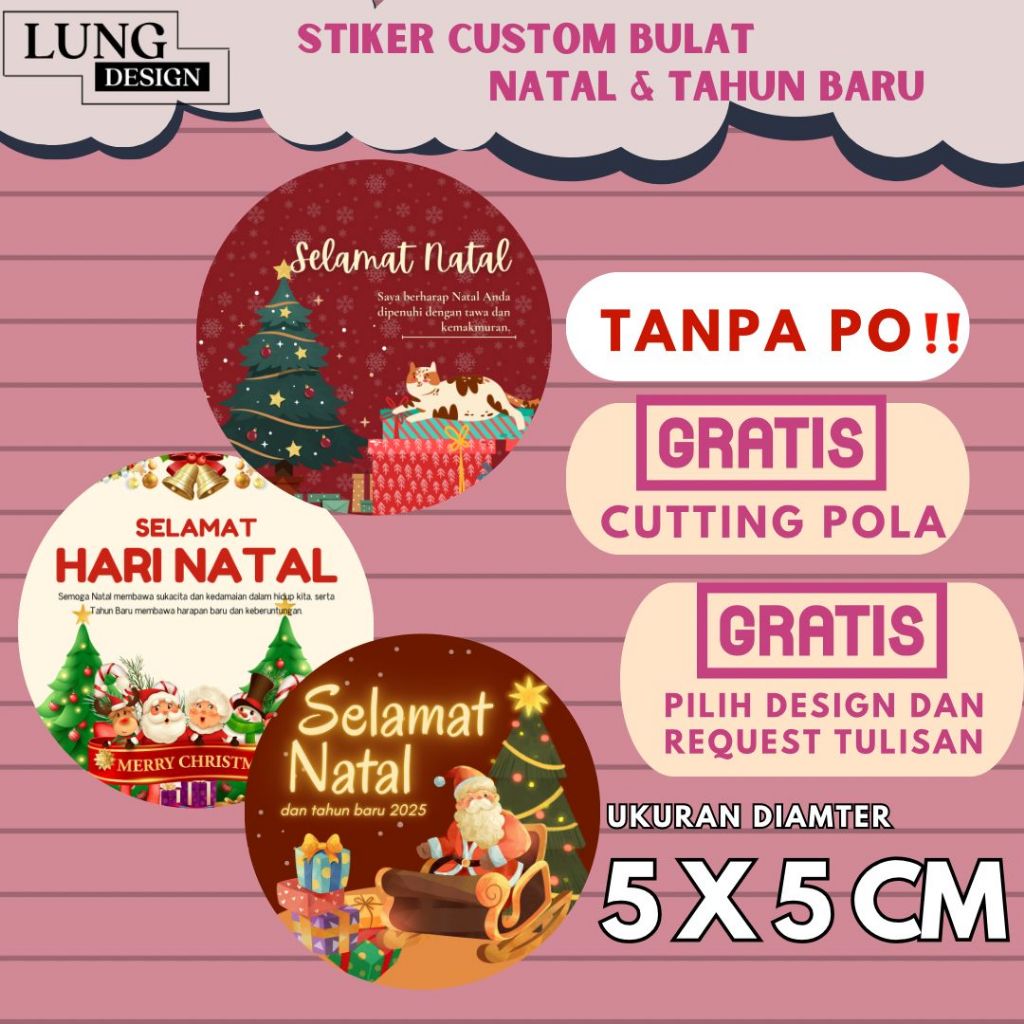 

Stiker Toples Natal Merry Christmas | Sticker Toples | Sticker Bulat | Stiker Kemasan Parcel | Sticker Hampers / STIKER BULAT MERRY CHRISTMAST UNTUK KEMASAN NASI KOTAK , KUE KERING LEBARAN / STICKER NATAL DAN TAHUN BARU CUSTOM