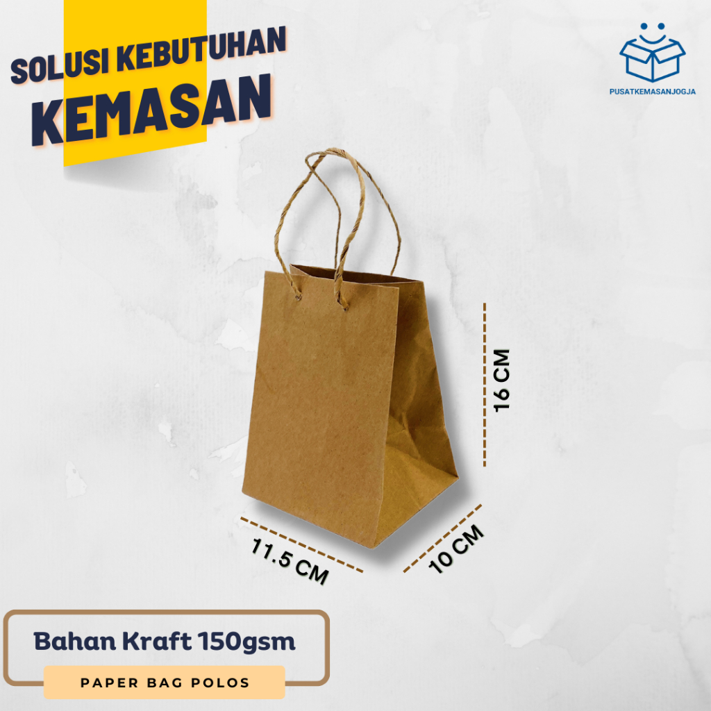 

Paper Bag Jogja / Paper bag Mug / Paperbag Polos ukuran 11.5 x 10 x 16 cm