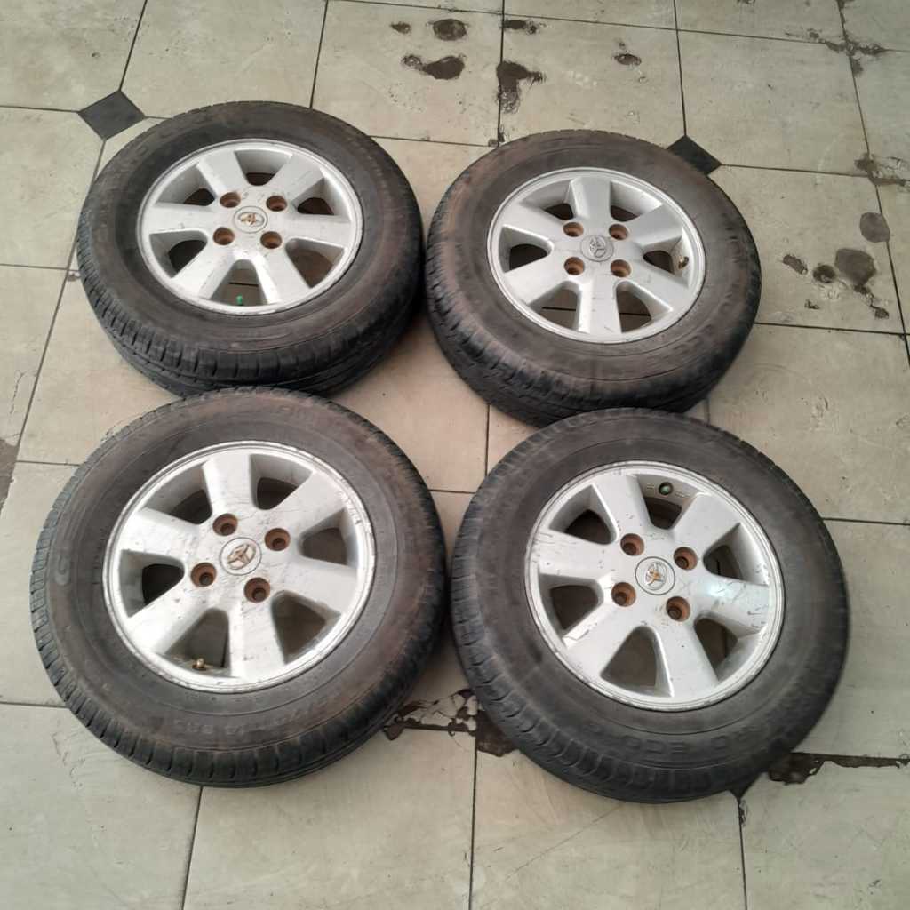 VELG MOBIL ORI STD AVANZA RING 14 LEBAR 5 PCD 4X114 ET45 + BAN GT RADIAL 185/70R14 XENIA KIJANG PANT