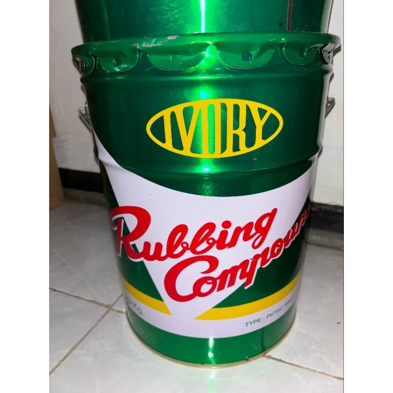 Ivory Rubbing Compound White 20 kg // Kompon Putih Ivory Pail // Pasta Poles Penghilang Baret Mobil 