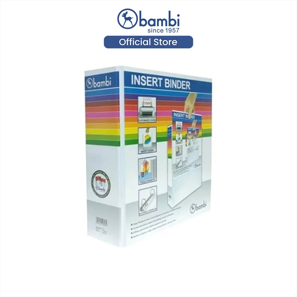 

Bambi Insert Ring Binder A4 2 Ring JUMBO SIZE 65 mm kode 2125M