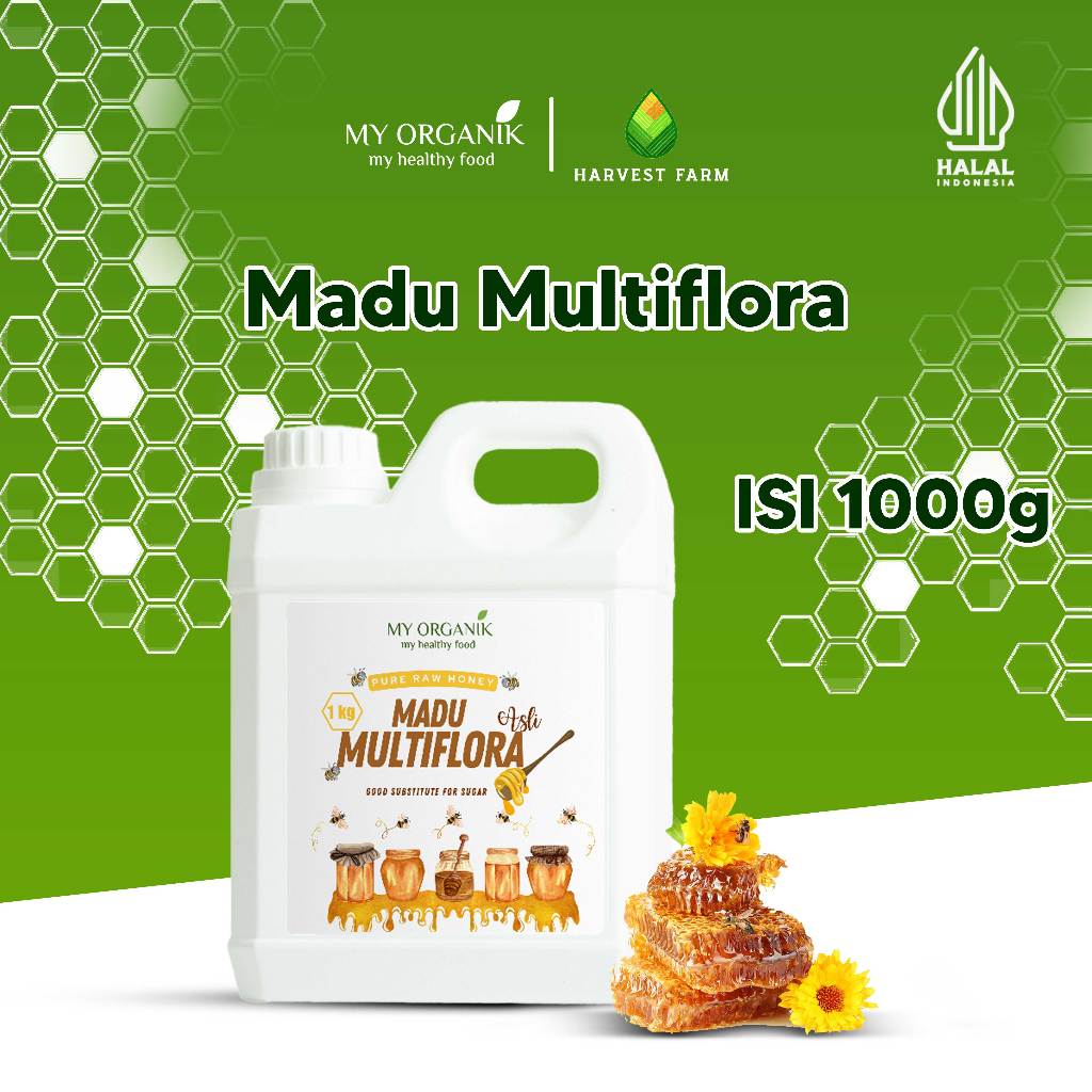 

My Organik Madu Asli Multiflora Super 1kg Natural Raw Honey Original 100%