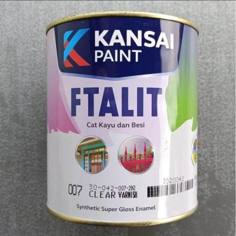 FTALIT Clear Varnish 1 kg Cat Minyak Besi Kayu Transparan