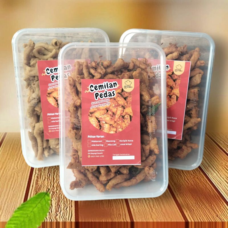 

Usus crispy/Kripik usus 250-1000gr rasa original dan bumbu pedas daun jeruk