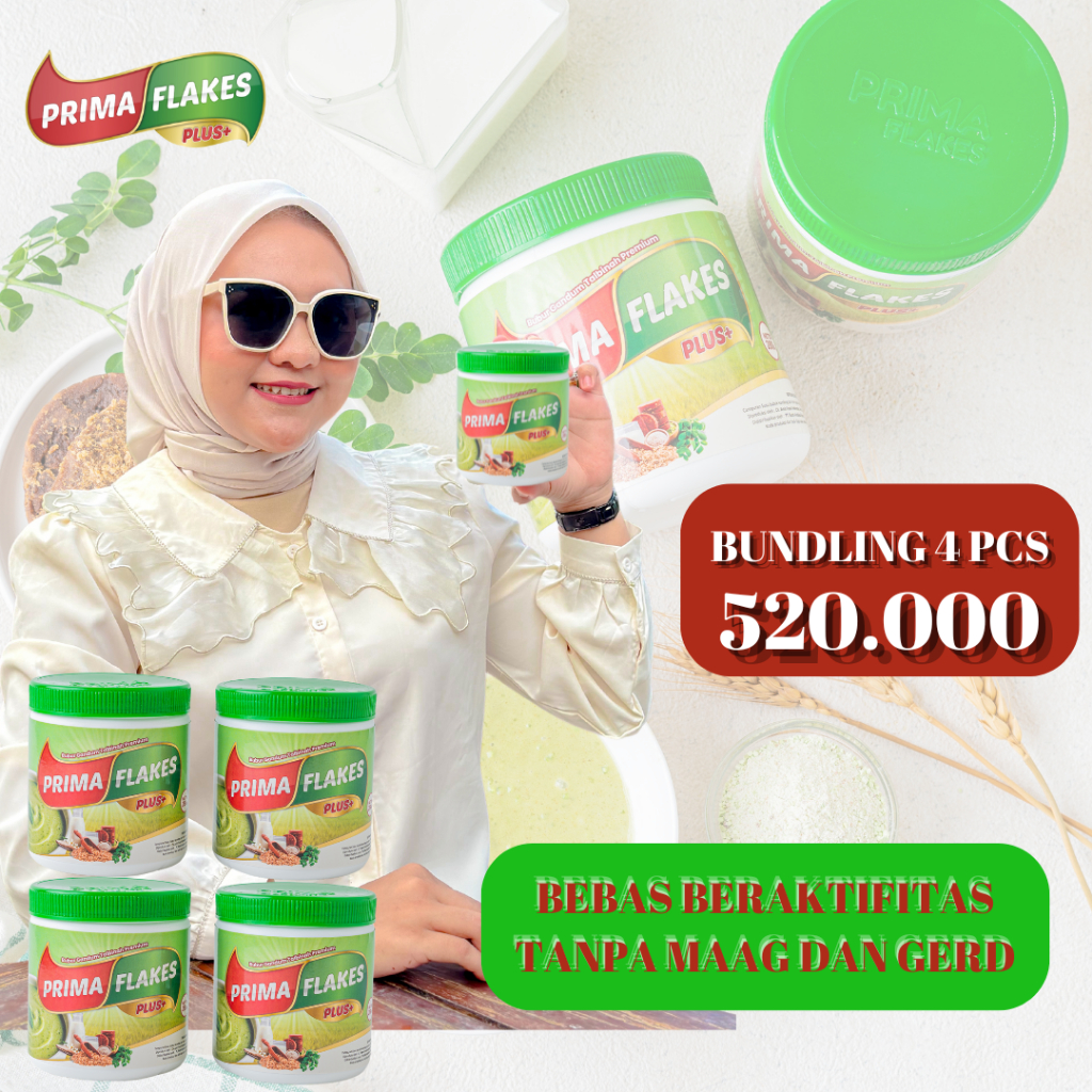 

PAKET 4 PCS PRIMAFLAKES PLUS SEREAL GANDUM TALBINAH ATASI MAAG, ASAM LAMBUNG DAN GERD