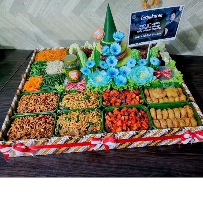 

Tumpeng Papan 30 porsi/ Tumpeng Papan Nasi Kuning/Tumpeng Ultah