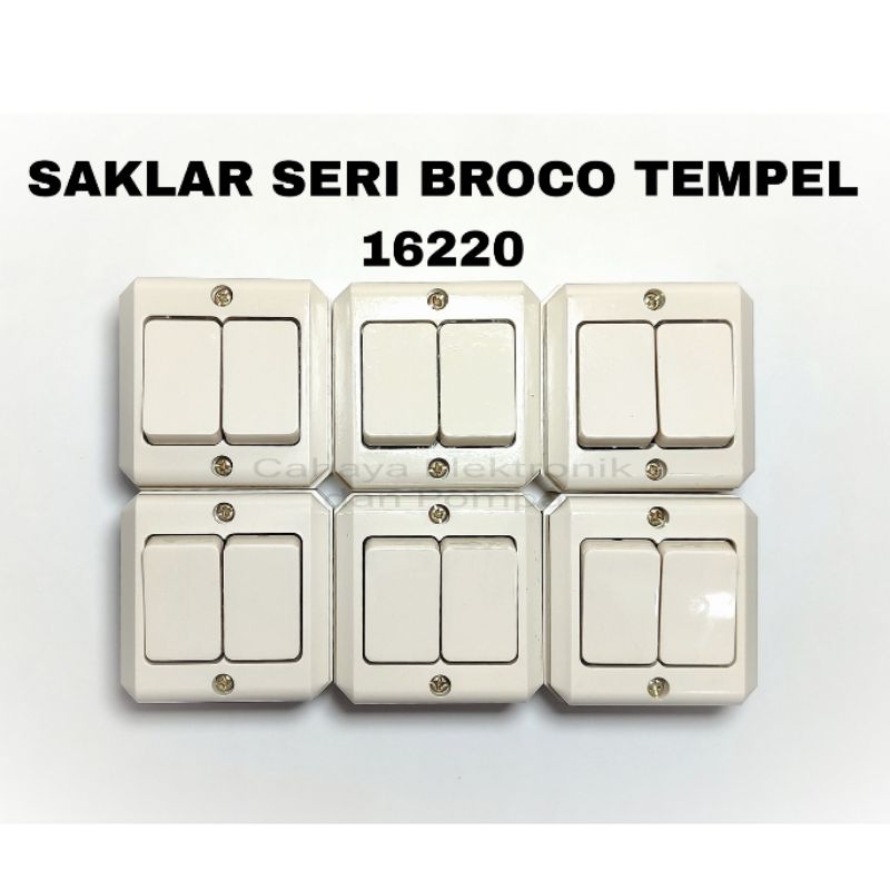 Saklar Seri Broco Outbow Tempel 16220 Cream/Saklar Seri Broco Outbow 16220/Double Switch Broco Outbo