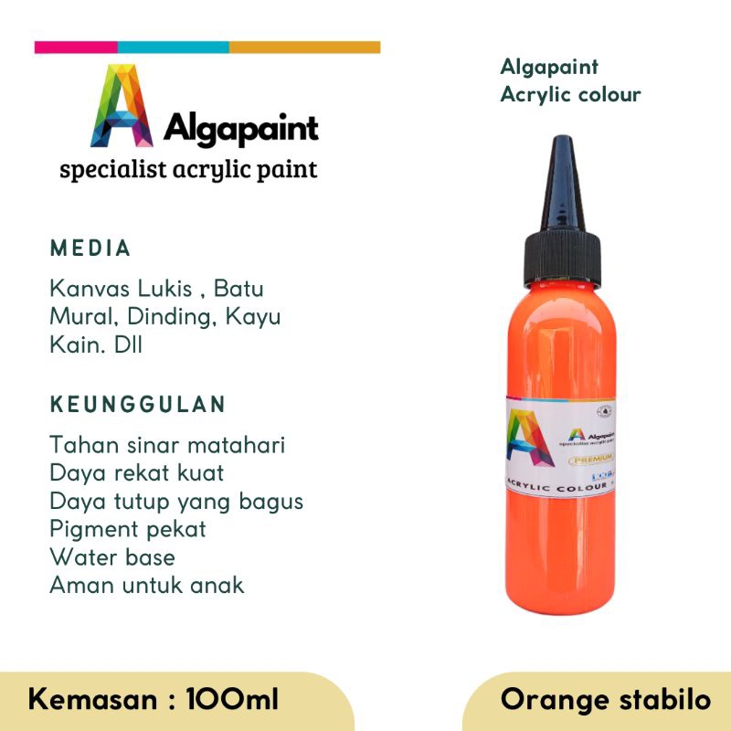 

Algapaint cat akrilik/mural/ lukisan/dinding/kayu/kain/sepatu/painting/catair/lukis/art/catlukis/acrylicpainting/melukis/alatlukis/acrylic/kuaslukis/senilukis/drawing/catminyak/acrylicpaint/pelukis/belajarlukis/perlengkapanlukis/hobilukis/orangestabilo