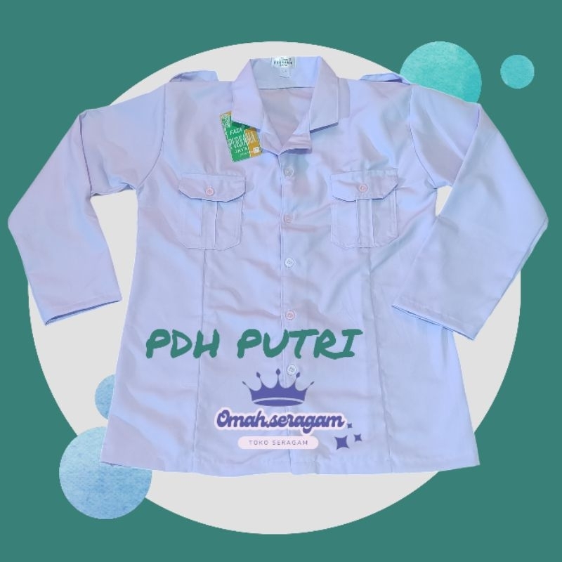 Baju dinas wanita / baju PDH wanita / Baju kerja wanita putih