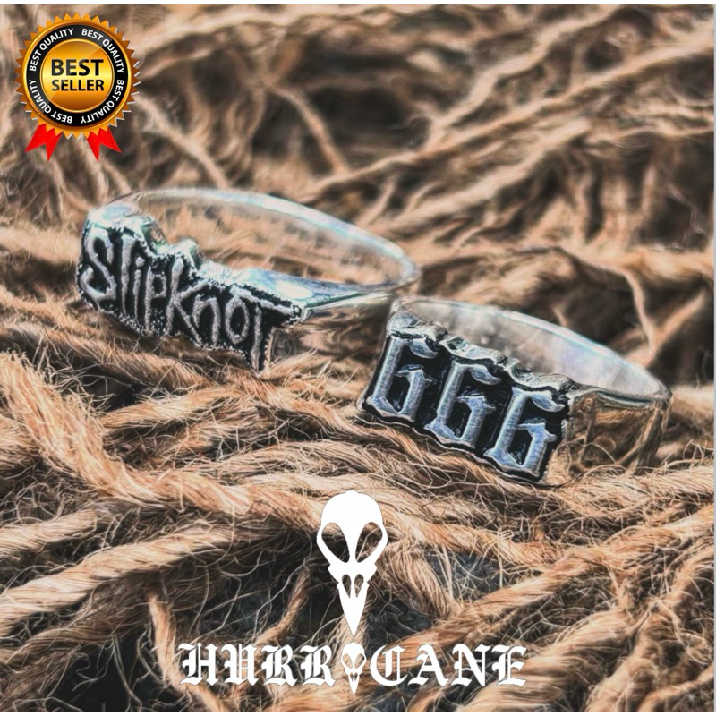 cincin 666 slipknot silver