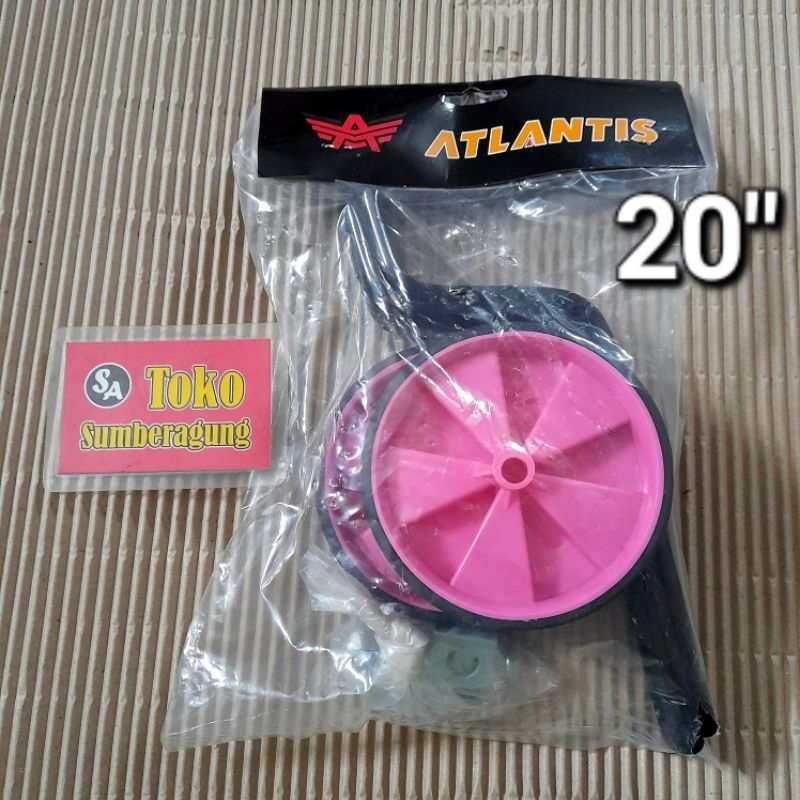 Roda samping 20-an Roda samping sepeda anak2 ukuran 20-an Roda bantu sepeda anak2 ukuran 20 inchi Tr