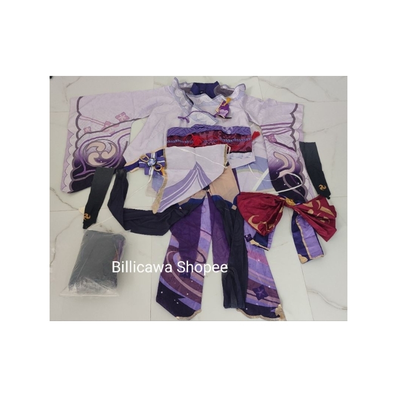 Costume + Wig Second Raiden Shogun Brand AOI dan Free brand Genshin Impact Cosplay