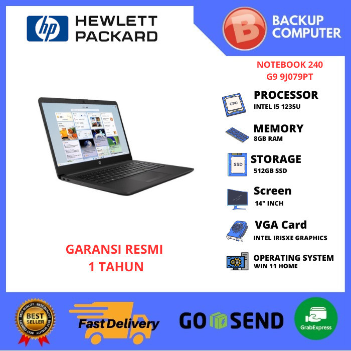 HP NOTEBOOK 240 G9 9J079PT INTEL i5-1235U 8GB RAM