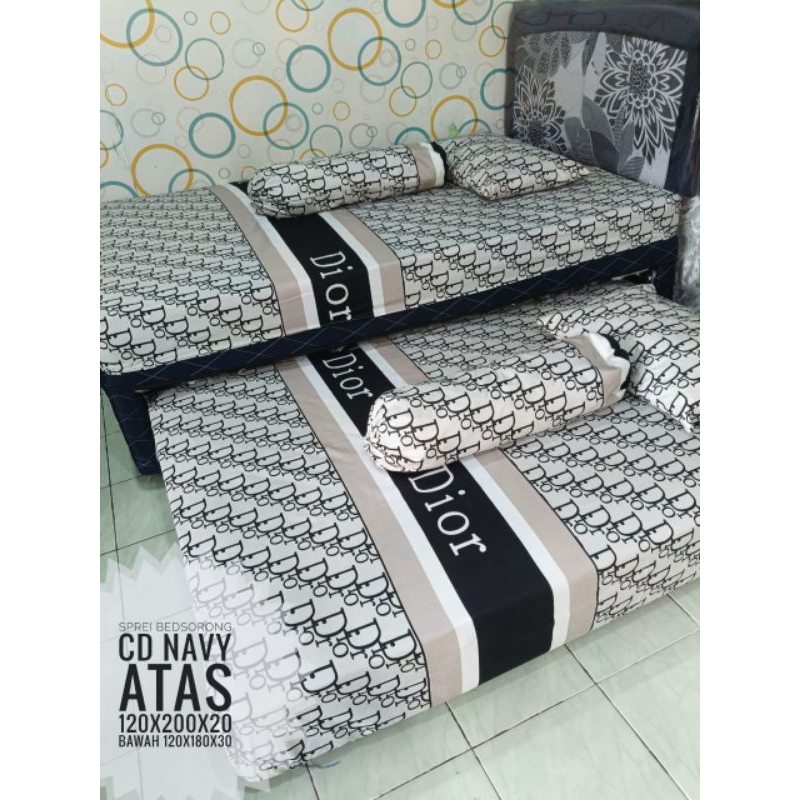 Sprei Bed Sorong Motif Dior / LV /Gucci