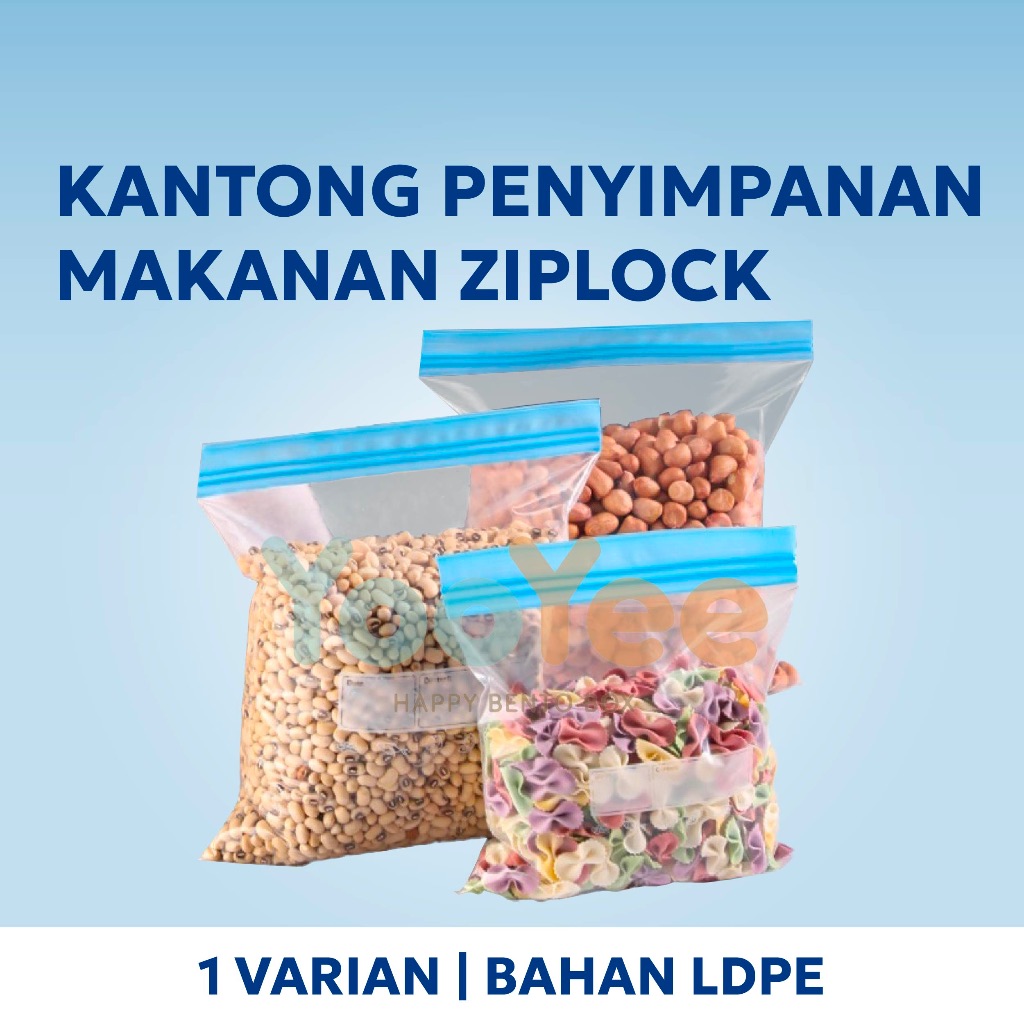 Yooyee Plastik Kulkas Kantong Penyimpan Makanan Ziplock Double Lock  BPA free