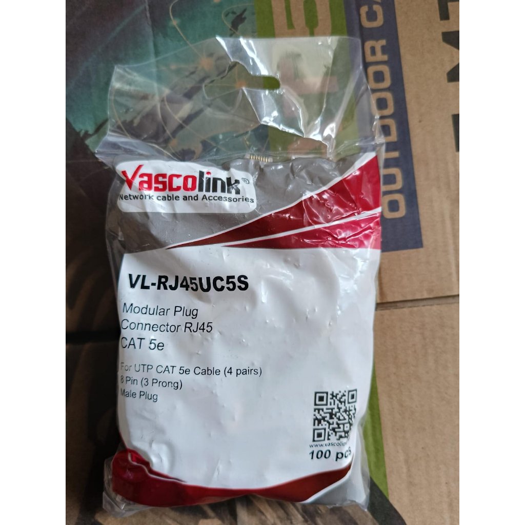 RJ45 VASCOLINK CAT5 100 PCS