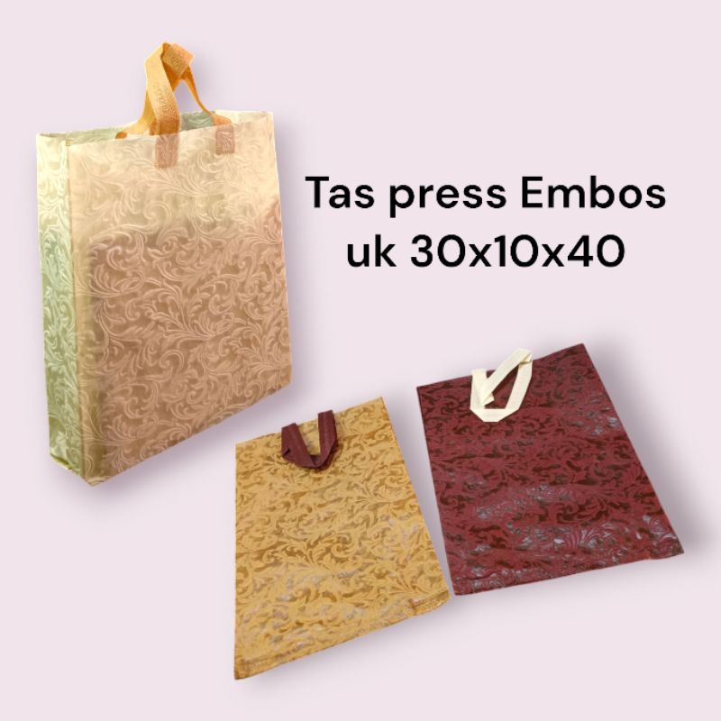 

Tas press Embos uk 30x10x40 (isi 12pcs).