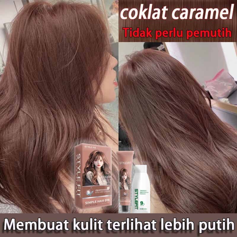 【Diskon terbatas】STYLE FIT cat rambut 200ml Pewarna rambut memiliki tekstur halus, mudah diaplikasik
