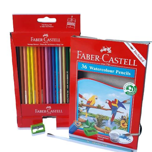 

Pensil Warna Faber-Castell Watercolour Pencils Set 36 : Termasuk Kuas dan Rautan