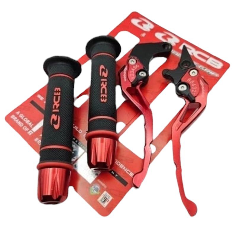 RCB Original Handgrip HG55 + Jalu stang CNC + Handle rem stelan CNC / Nmax Aerox 155 Lexi Freego Var
